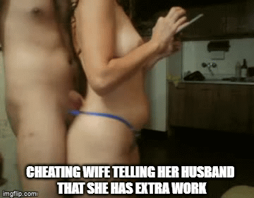 My wife lives to suck the cum out of her boyfriend’s penis. Gifs