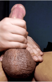 Look at the stroking on my fine hard dick Gifs