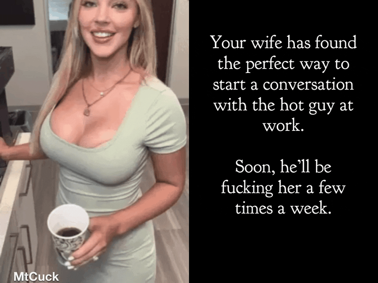 Your wife has found an effective way of flirting with the hot guy at work! He’ll soon be fucking her. Gifs