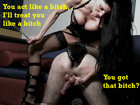 femdom mistress is hard caning her slave bitch cock Gifs