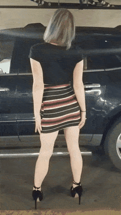 Upskirt butt-plug Gifs