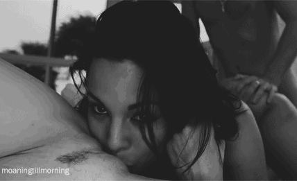 Licking her Cuckquean while taking it from behind Gifs