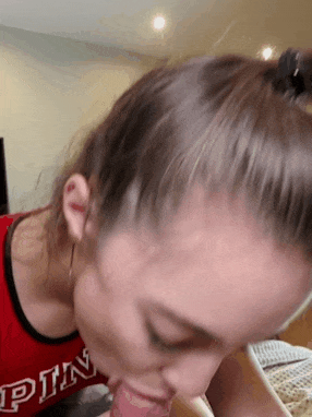 Teen in pigtails swallows a load of cum - See more hot amateurs on our blog Gifs